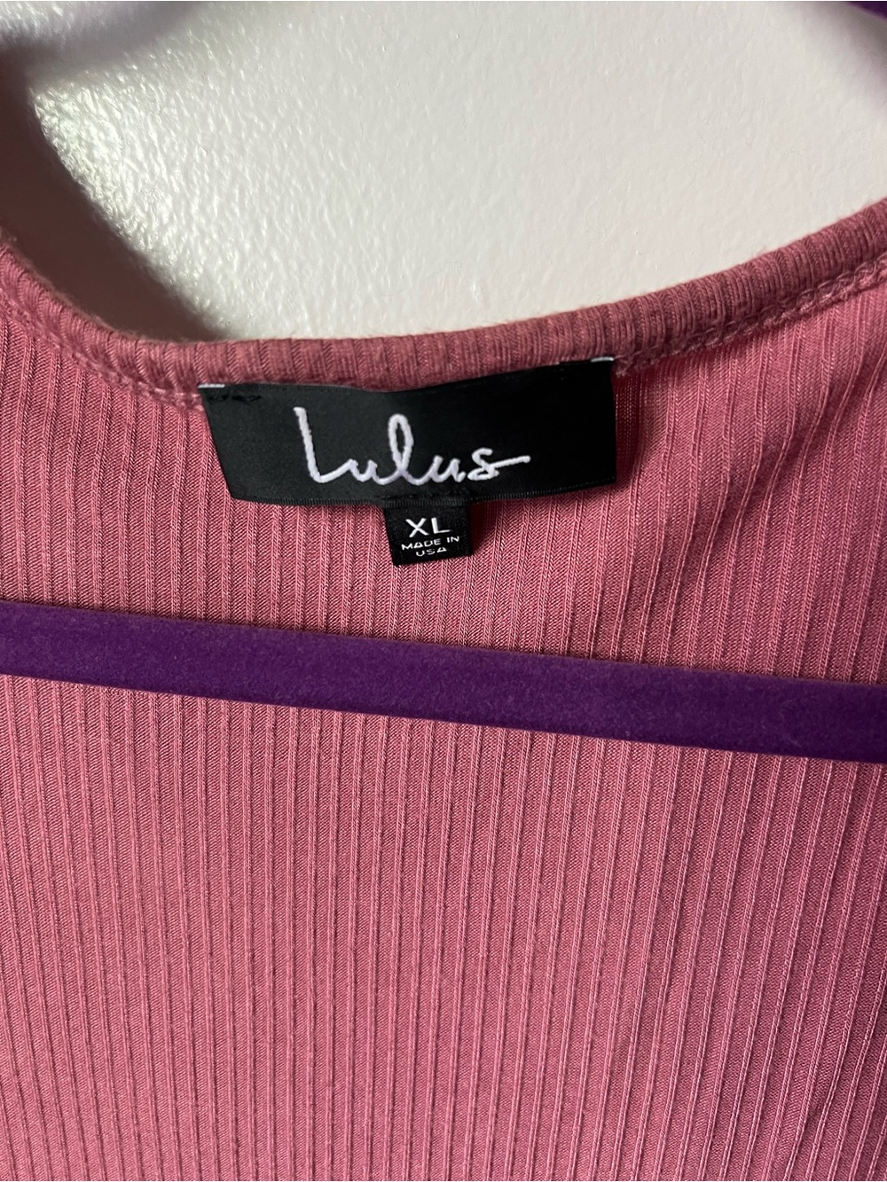 Lulus Ribbed Top in Rose Pink - Picture 3 of 3